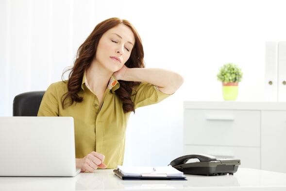 Sedentary activity causes the appearance of cervical and subsequently thoracic osteochondrosis